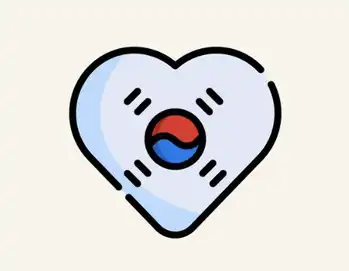 Heart with Korean flag inside